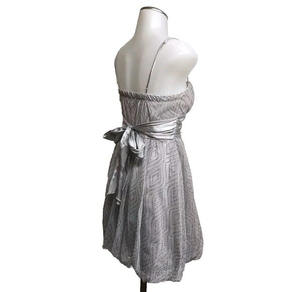 Sweetheart Neck Dress Empire Waist Balloon Prom Mini Bling Juniors Size 1 - Picture 3 of 8